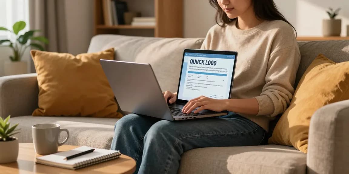 Apply for a quick $200 loan in a cozy living room setting.