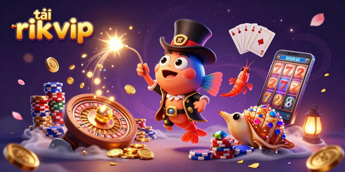 Attract golden coins and treasures with tải rik vip in this vibrant casino illustration.