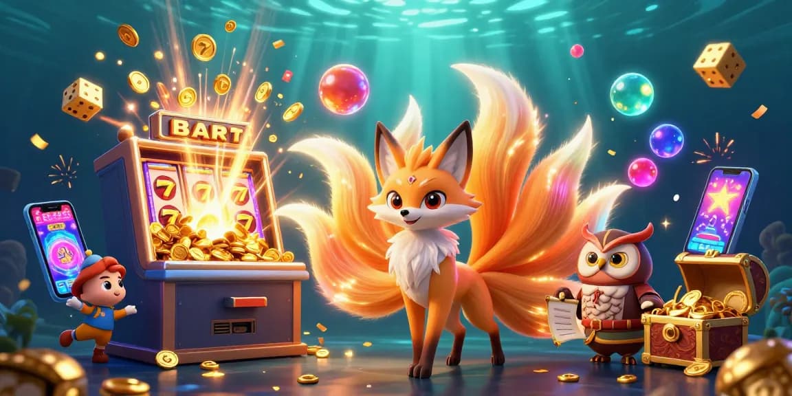 Engage with kèo nhà cái 5 through vibrant 3D casino elements and colorful characters.