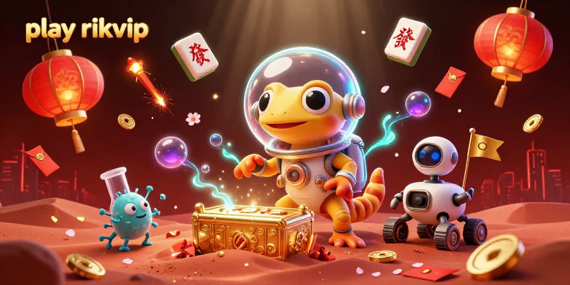 Engage with the thrilling world of play rikvip featuring animated Martian themes and vibrant casino elements.
