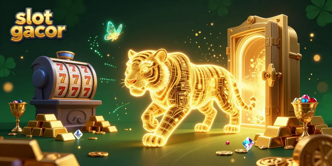 Experience immersive slot gacor casino action with dazzling lights and treasures in this vibrant scene.