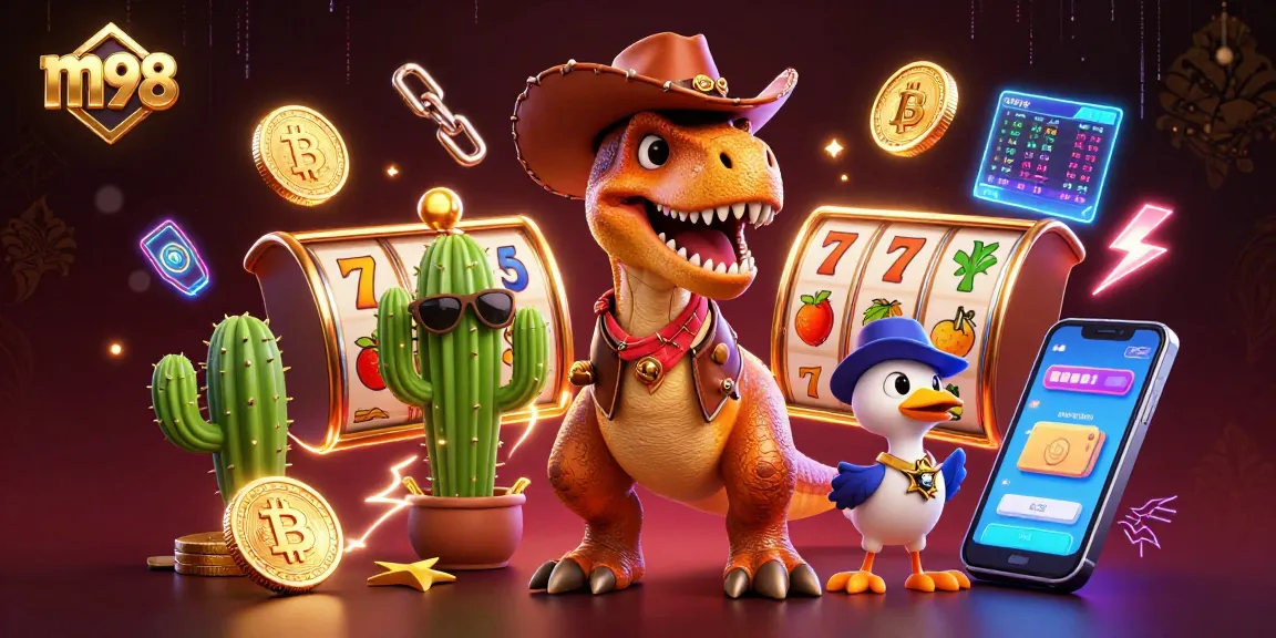 Engage in thrilling m98 slot games with vivid characters and dynamic casino elements.